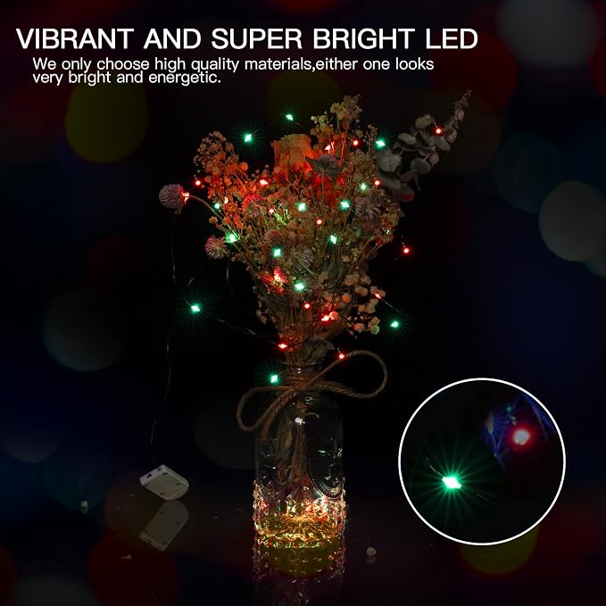 Brightown 12 Pack Led Fairy Lights Battery Operated String Lights Waterproof - Image 2