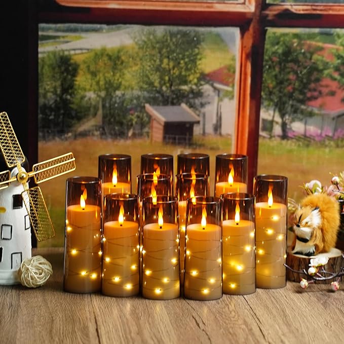 Flameless Candles with Embedded Star String, Suitable - Image 6