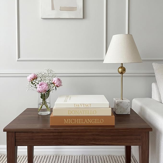 3-Piece Linen Decorative Book Box Set, Fabric Covered Fake Books - Image 3