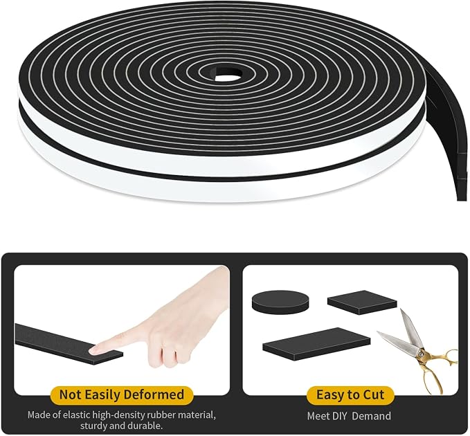 Weather Stripping, High Density CR, Strong Adhesive, 1/4 in x 1/8 in x 26Ft | - Image 6