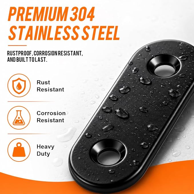 100PCS Stainless Steel Mending Plate, Heavy Duty Straight Metal Mending Plates - Image 7