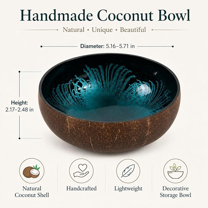Natural Coconut Bowl Key Decorative - Image 2