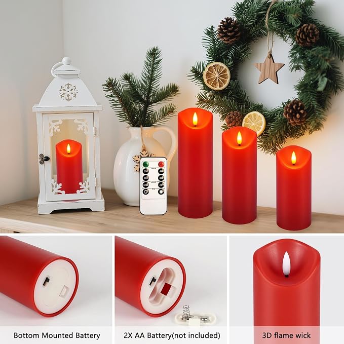 24-Pack Red Flameless LED Candles - Image 9