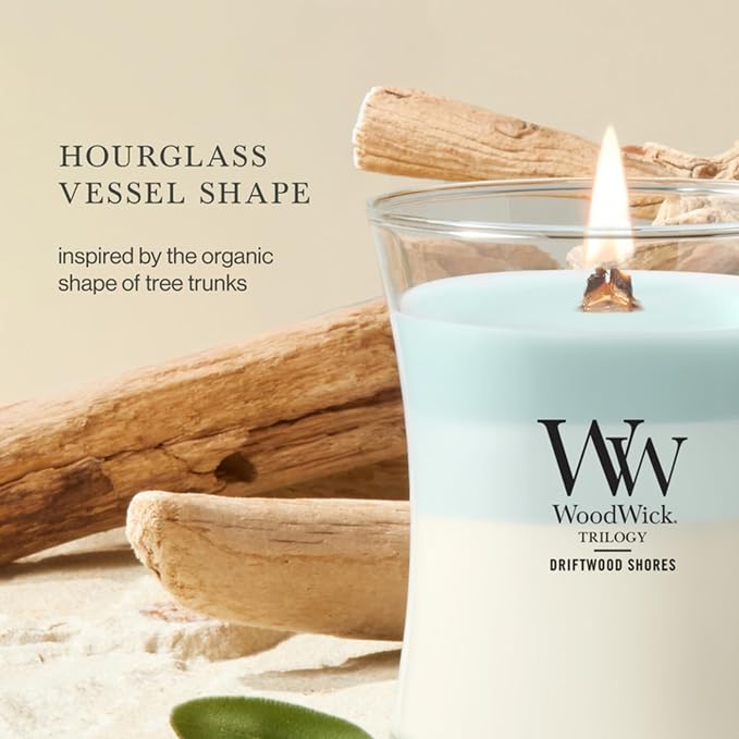 Woodwick Driftwood Shores Medium Hourglass Trilogy Candle - Image 4
