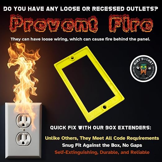 ReceptXtenders 1/4" Single Gang Outlet Box Extenders, UL Listed, Electrical Box - Image 4