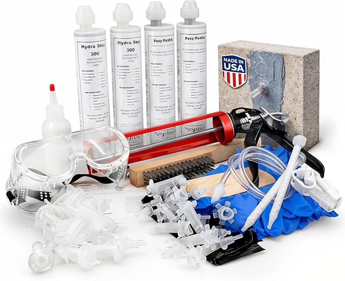 Hydra Stop 300 Fast Set Crack Injection Kit, 10ft | Quick-Reaction Resin by Unknown