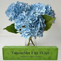 YalzoneMet Real Touch Hydrangea Artificial Flowers 3 Pcs 21 inches Light Blue by YalzoneMet