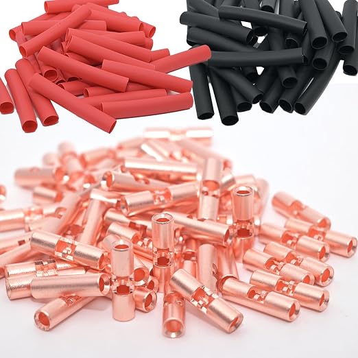 14-12 AWG Wire Splice Kit – 50 PCS 14-12 Gauge Bare Copper Non-Insulated Butt by SVAAR