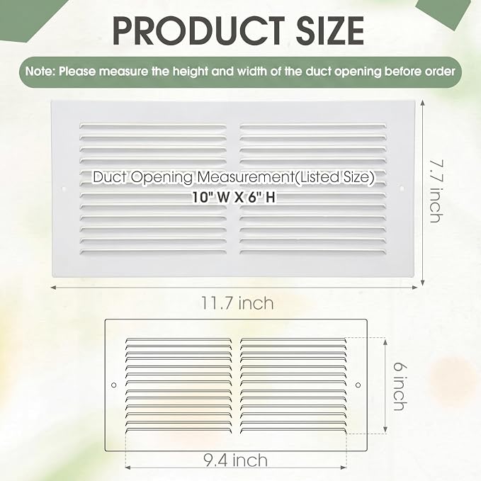 White 3 Pack Ceiling Vent Cover - Image 2
