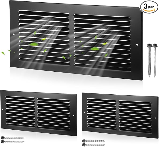 Black 3 Pack Ceiling Vent Cover by Unknown