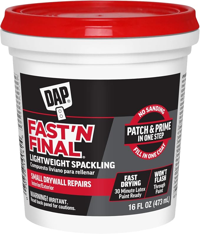 DAP Fast 'N Final Lightweight Spackling, 16 Oz by DAP