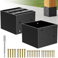 6x6 Post Base, Concealed Fastener Concrete Post Anchor, Elevated Post Base | by Unknown
