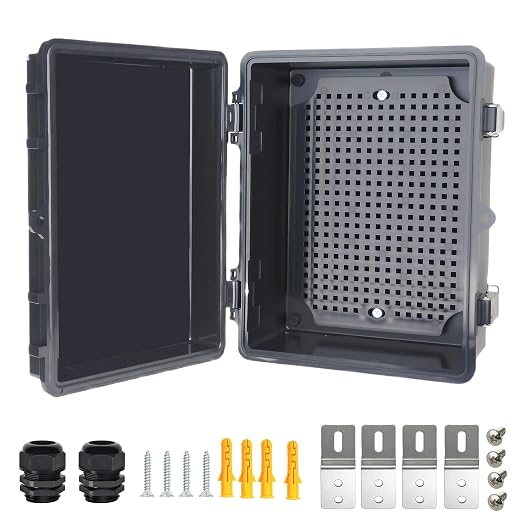 Electrical Junction Box, IP67 Waterproof Outdoor Box ABS Plastic Enclosure by Qukipet