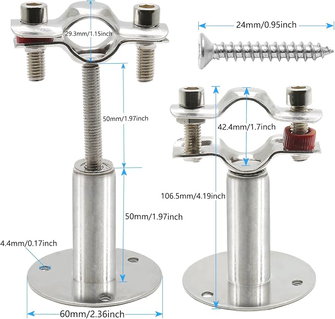 Piutouyar 2 Pcs Ceiling Mount Pipe Support - Image 2