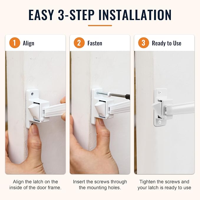 Replacement Screen Door Latch for Non-Spring Loaded Strike, Interior Latch for - Image 7