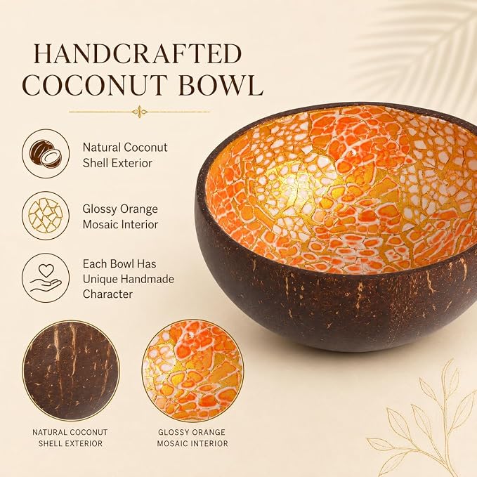 Natural Coconut Bowl Key Decorative - Image 3