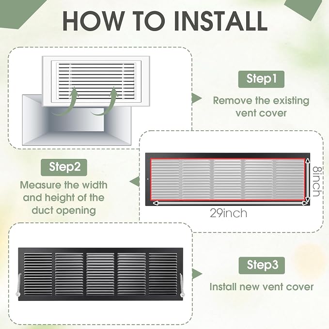 Black 3 Pack Ceiling Vent Cover - Image 4