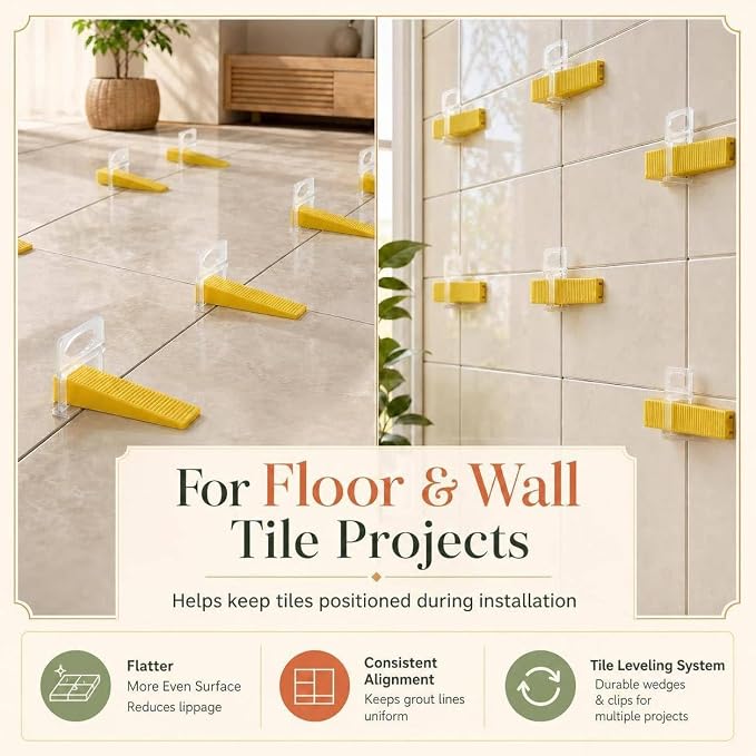 DGSL Tile Leveling System with Plier, 600 Tile Spacers 1/8" and 200 Wedges | - Image 5