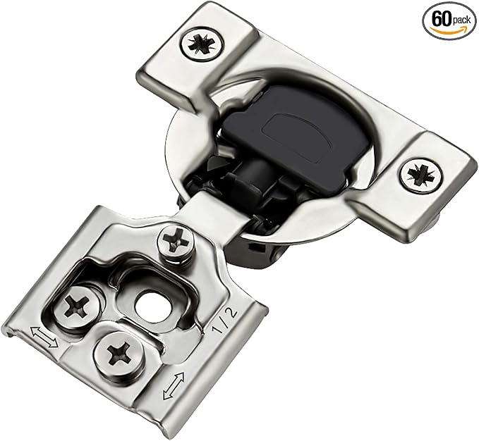 Soft Close Hinges for Kitchen Cabinet Hinges, 1/2 Inch Overlay, 60 Pack | 30 by Ravinte