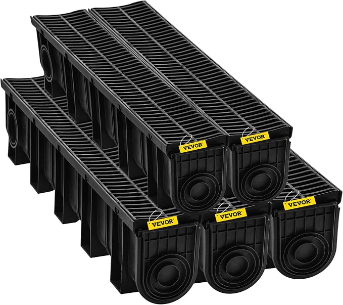 VEVOR Trench Drain System 5 Pack, Channel Drain by VEVOR