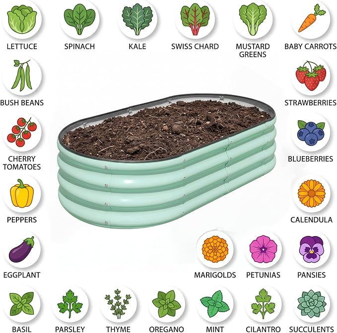 Galvanized Raised Garden Bed Outdoor - Image 4