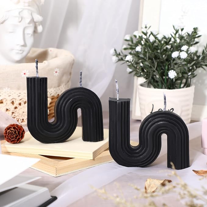 Tondiamo 2 Pcs Aesthetic Candles Twist Shaped Aesthetic Candles Cool S Shape - Image 4