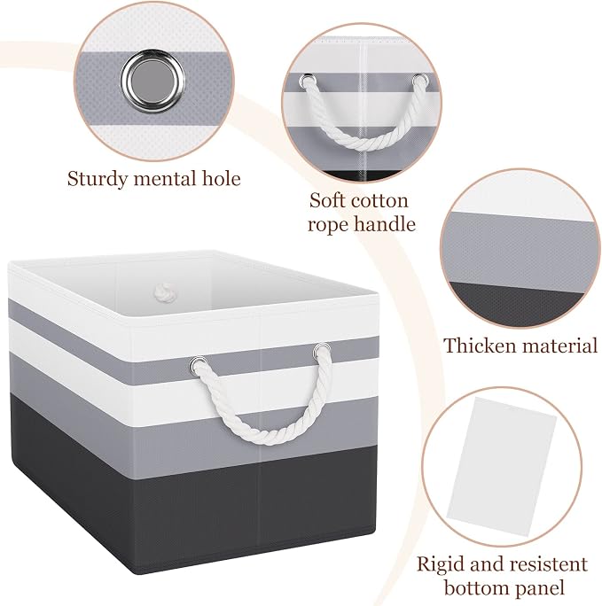 Storage Bins 8-Pack, Foldable Storage Baskets - Image 3