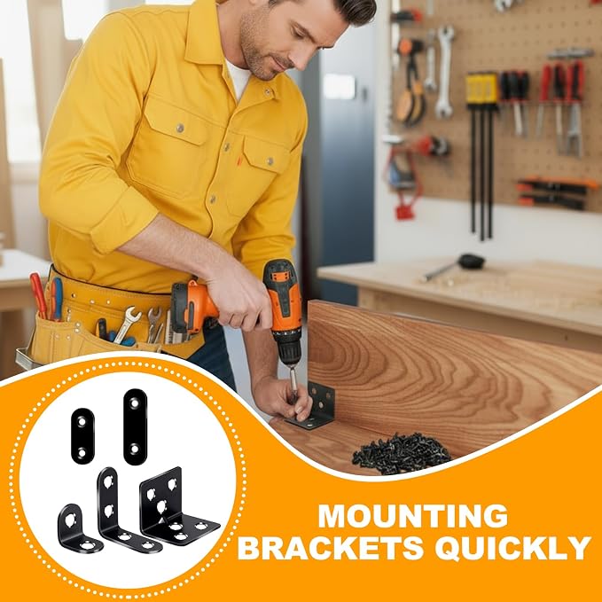 24PCS Stainless Steel L Brackets, Heavy Duty Corner Braces - Image 6