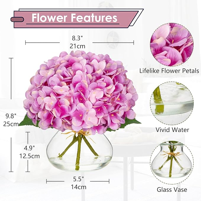 Hollyone Hydrangea Artificial Flowers - Image 2