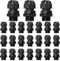 24 Pcs 1/4" NPT Black Adjustable Cable Glands by Wocloer
