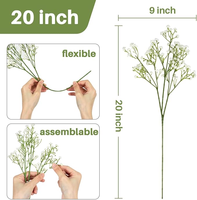 Sukh 10 Babys Breath Artificial Flowers - Image 2