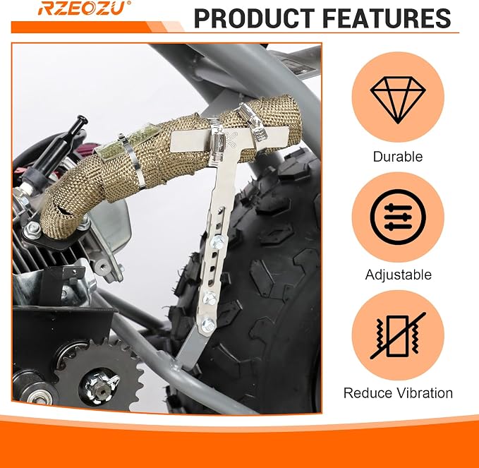 Steel Universal Exhaust Hanger, Flexible Muffler Support Bracket | Stainless - Image 8