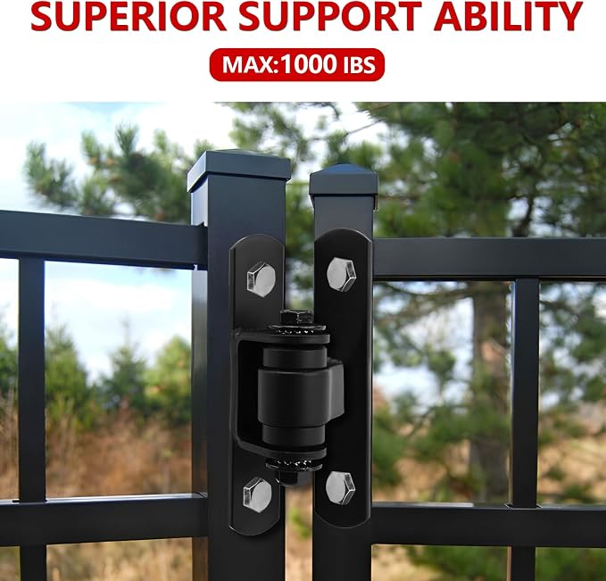 2 Pack Heavy Duty Outdoor Gate Hinges - Image 3