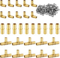 130 Pack Foskan 1/2 Inch PEX Barb Crimp Fittings Set | 10 Pieces Each:Elbow by Unknown