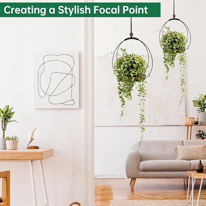 hismocal Hanging Planters for Indoor Plants, Plant Hanger - Image 2