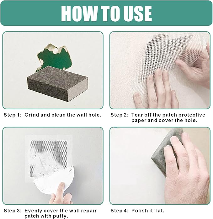 30Pcs 4 Inch Drywall Patch, Wall Repair Patches Wall Hole Repair Patch | Wall - Image 5