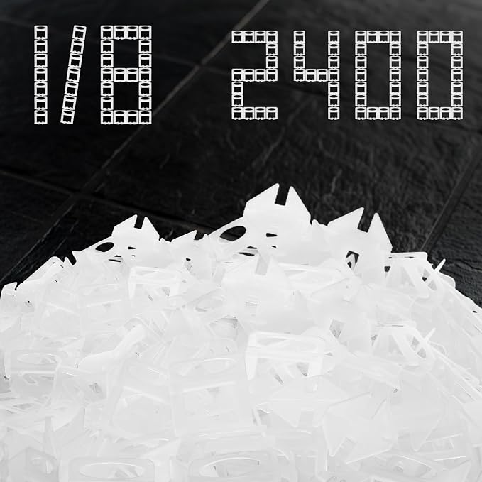 2400 Tile Spacers 1/8 Inch Tile Leveling Clips by VUAOHIY
