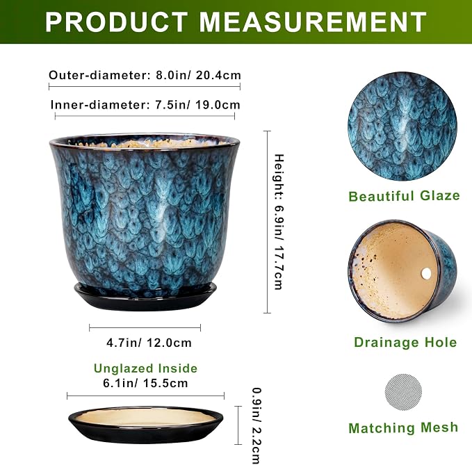 8 Inch Plant Pot - Image 2