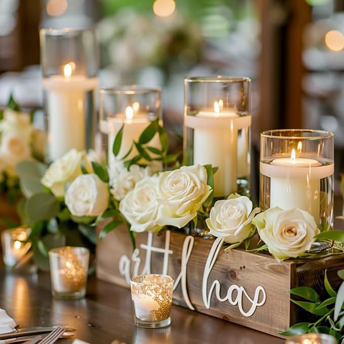 16pcs 4/6/8/10 Inch Clear Glass Cylinder Vases - Image 4