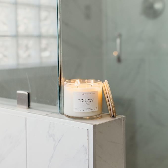 Mahogany & Cashmere 3 Wick Scented Candle - Image 7