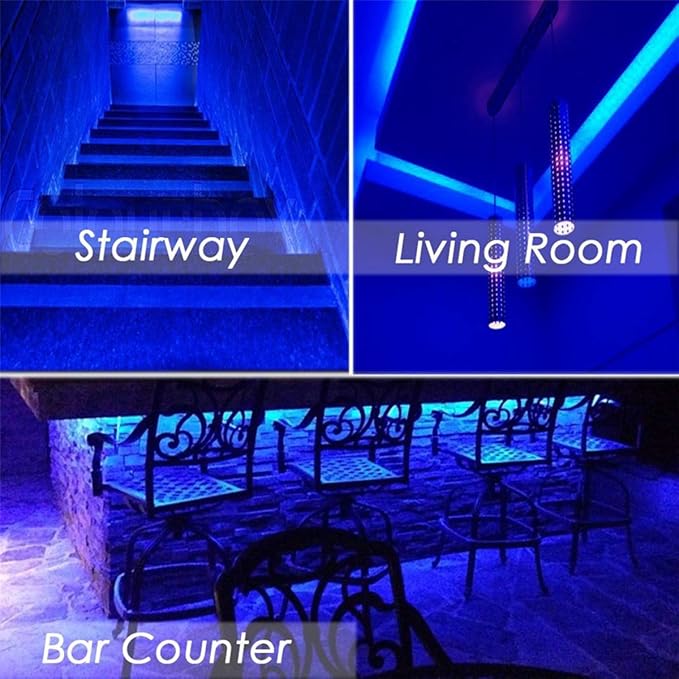 echosari Blue Led Strip Lights Waterproof Battery Operated - Image 7