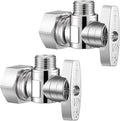 Angle Stop Valve 1/2" Nominal Compression Inlet x 3/8" OD Outlet, 1/4-Turn Shut by oiununo