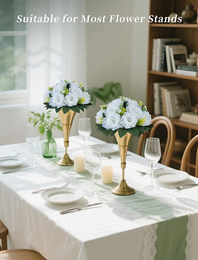 BLOSMON White Roses Artificial Flower - Image 4
