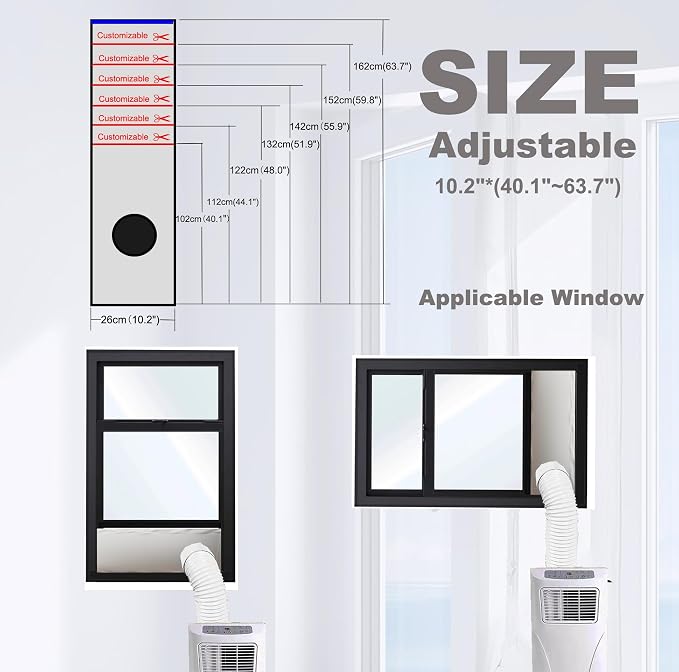 Window Seal Kit Silver for Portable Air Conditioner - Image 6