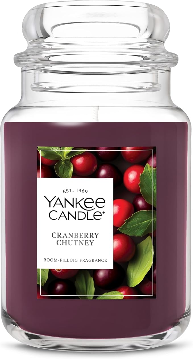 Yankee Candle Cranberry Chutney, Holiday Scented Candle, 22oz Large Jar by Unknown