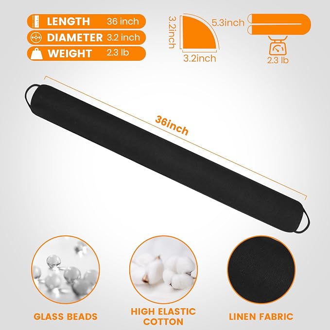 TORRAMI Under Door Draft Stoppers 36 Inch, Heavy Triangle Stop Draft Block Cold - Image 2