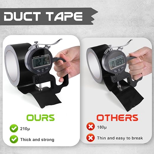 3 Pack Black Duct Tape 2IN x 60Yd Total Heavy Duty Waterproof Tape | All - Image 3