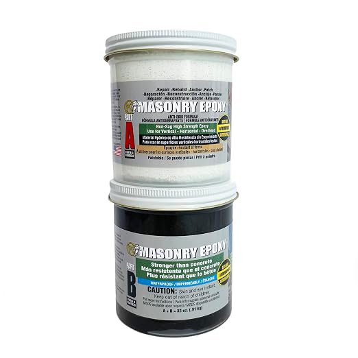 PC Products PC-Masonry Epoxy Adhesive Paste, Two-Part Repair, 32 oz in Two Jars by ProtectiveCoatingCo