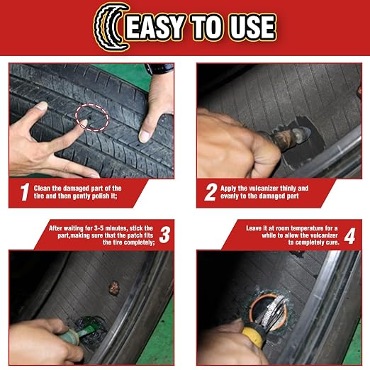 Chemical Vulcanizing Cement, All Purpose Rubber Cement, Heavy Duty Tire Patch - Image 5