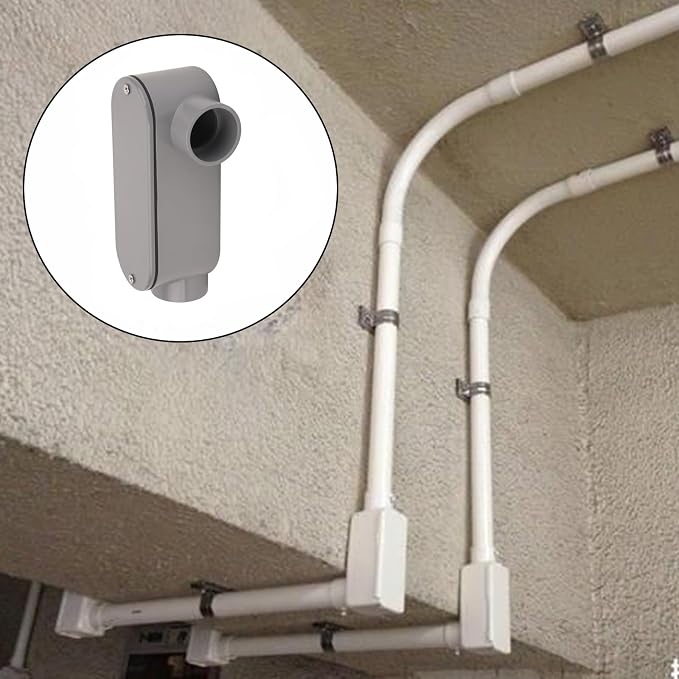 2Pack 1-1/4 Inch Rigid PVC Conduit Body Type LL 1.25IN PVC Conduit Bodies LL - Image 7
